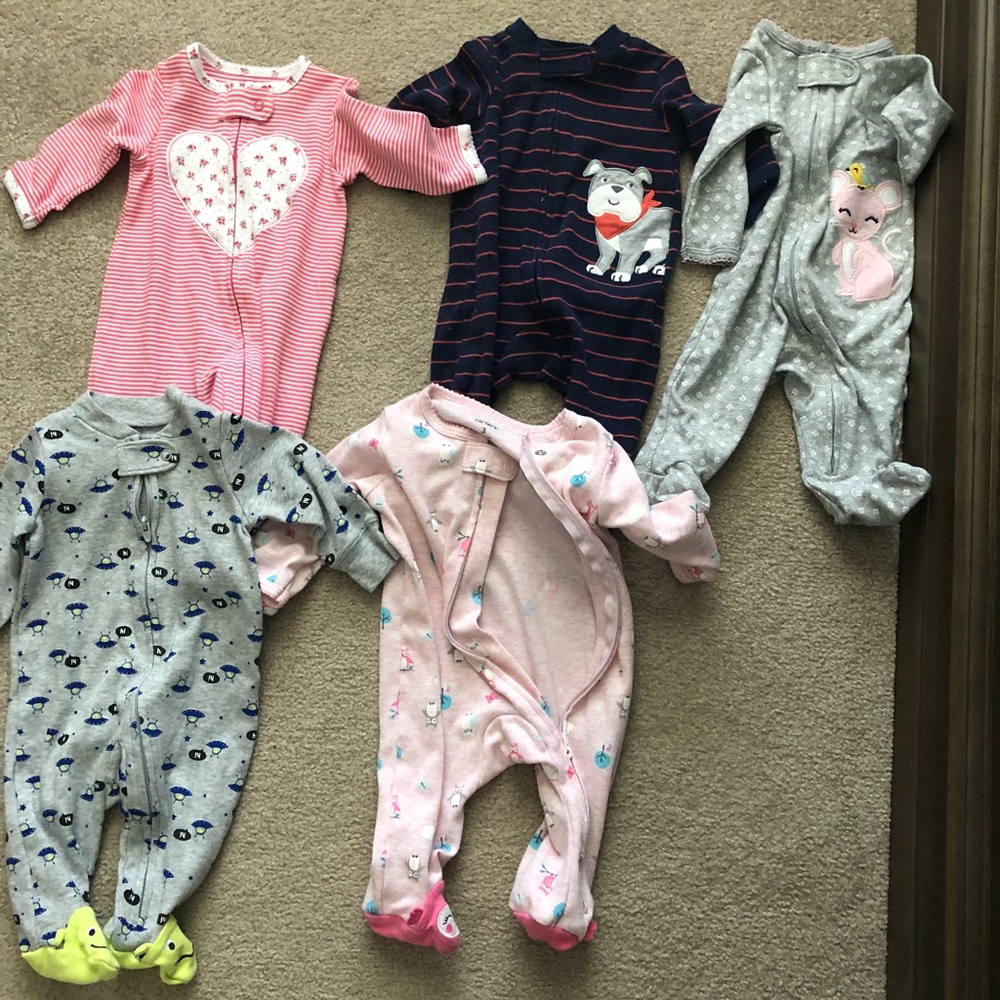 3 month footie onesies